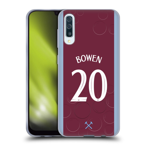 West Ham United FC 2023/24 Players Home Kit Jarrod Bowen Soft Gel Case for Samsung Galaxy A50/A30s (2019)
