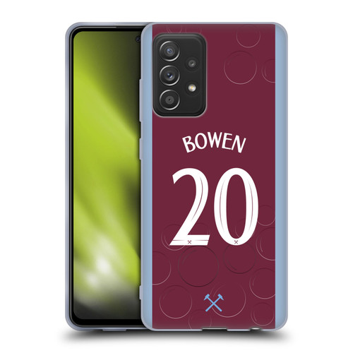 West Ham United FC 2023/24 Players Home Kit Jarrod Bowen Soft Gel Case for Samsung Galaxy A52 / A52s / 5G (2021)