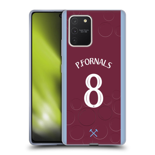 West Ham United FC 2023/24 Players Home Kit Pablo Fornals Soft Gel Case for Samsung Galaxy S10 Lite