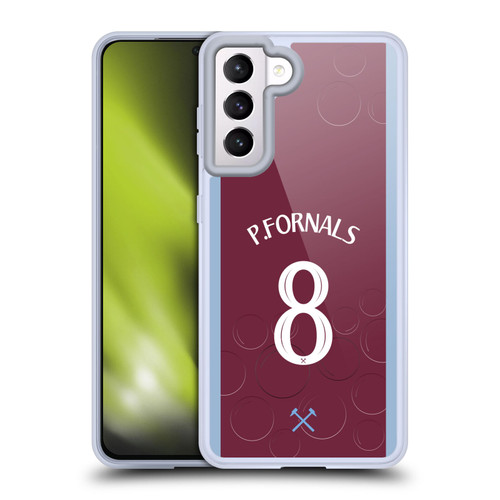 West Ham United FC 2023/24 Players Home Kit Pablo Fornals Soft Gel Case for Samsung Galaxy S21 5G
