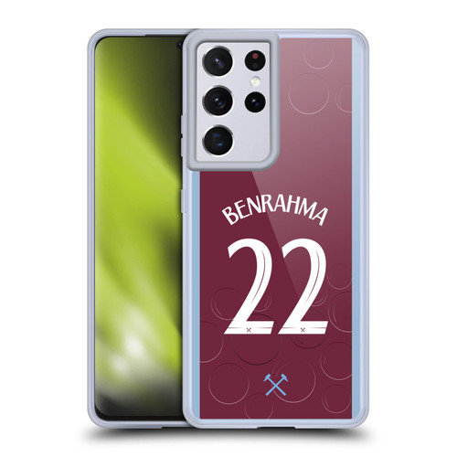 West Ham United FC 2023/24 Players Home Kit Saïd Benrahma Soft Gel Case for Samsung Galaxy S21 Ultra 5G