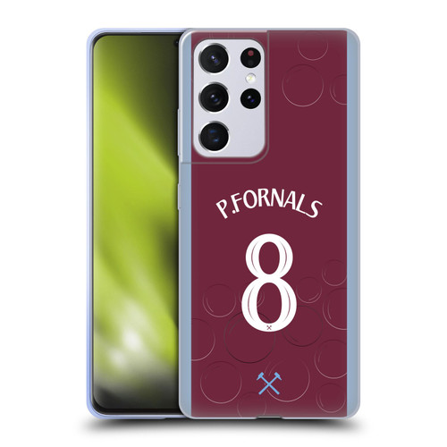 West Ham United FC 2023/24 Players Home Kit Pablo Fornals Soft Gel Case for Samsung Galaxy S21 Ultra 5G