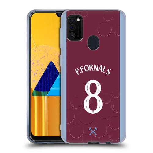 West Ham United FC 2023/24 Players Home Kit Pablo Fornals Soft Gel Case for Samsung Galaxy M30s (2019)/M21 (2020)