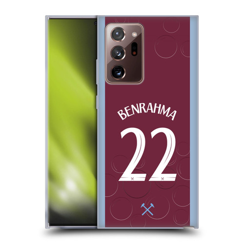 West Ham United FC 2023/24 Players Home Kit Saïd Benrahma Soft Gel Case for Samsung Galaxy Note20 Ultra / 5G