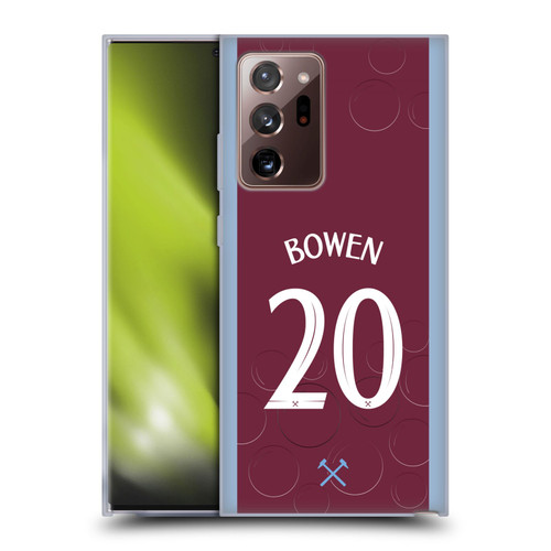 West Ham United FC 2023/24 Players Home Kit Jarrod Bowen Soft Gel Case for Samsung Galaxy Note20 Ultra / 5G