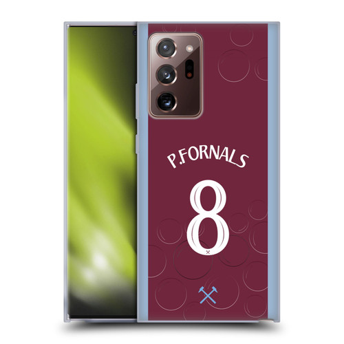 West Ham United FC 2023/24 Players Home Kit Pablo Fornals Soft Gel Case for Samsung Galaxy Note20 Ultra / 5G