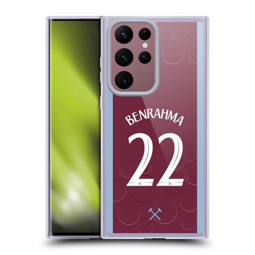 West Ham United FC 2023/24 Players Home Kit Saïd Benrahma Soft Gel Case for Samsung Galaxy S22 Ultra 5G