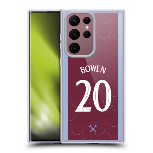 West Ham United FC 2023/24 Players Home Kit Jarrod Bowen Soft Gel Case for Samsung Galaxy S22 Ultra 5G