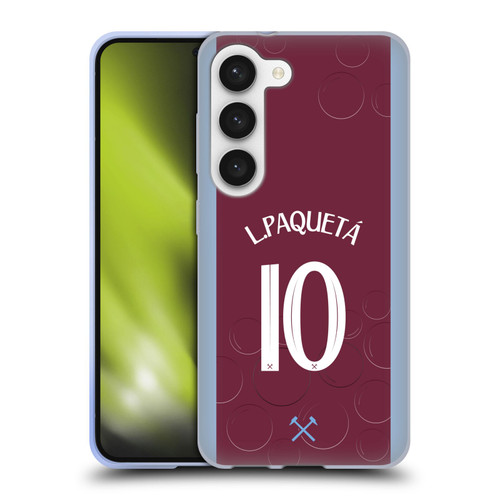 West Ham United FC 2023/24 Players Home Kit Lucas Paquetá Soft Gel Case for Samsung Galaxy S23 5G
