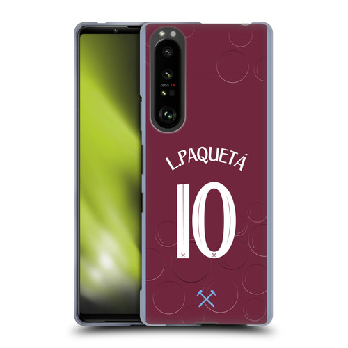 West Ham United FC 2023/24 Players Home Kit Lucas Paquetá Soft Gel Case for Sony Xperia 1 III