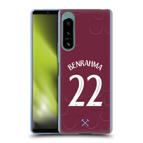 West Ham United FC 2023/24 Players Home Kit Saïd Benrahma Soft Gel Case for Sony Xperia 5 IV