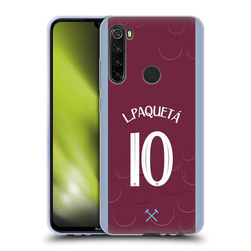 West Ham United FC 2023/24 Players Home Kit Lucas Paquetá Soft Gel Case for Xiaomi Redmi Note 8T