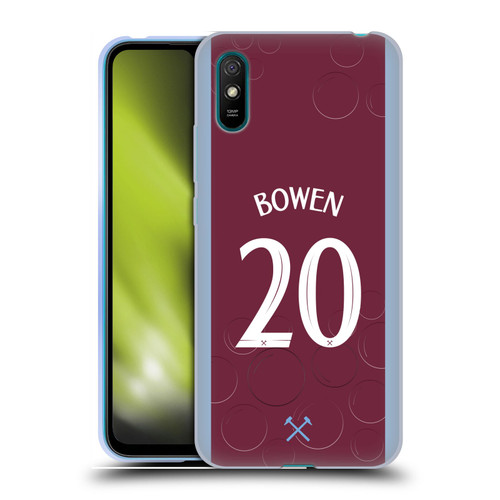 West Ham United FC 2023/24 Players Home Kit Jarrod Bowen Soft Gel Case for Xiaomi Redmi 9A / Redmi 9AT