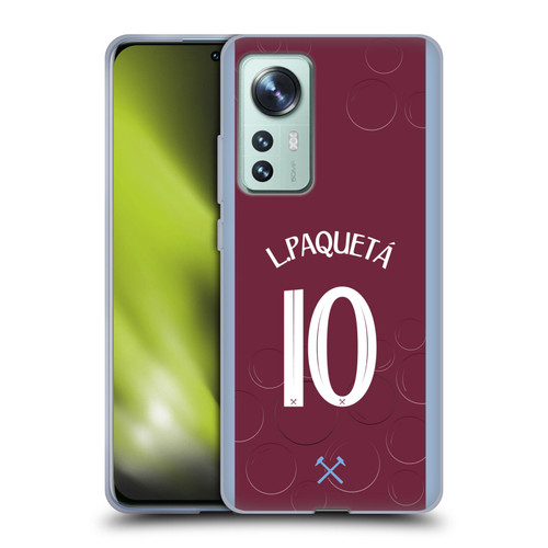 West Ham United FC 2023/24 Players Home Kit Lucas Paquetá Soft Gel Case for Xiaomi 12