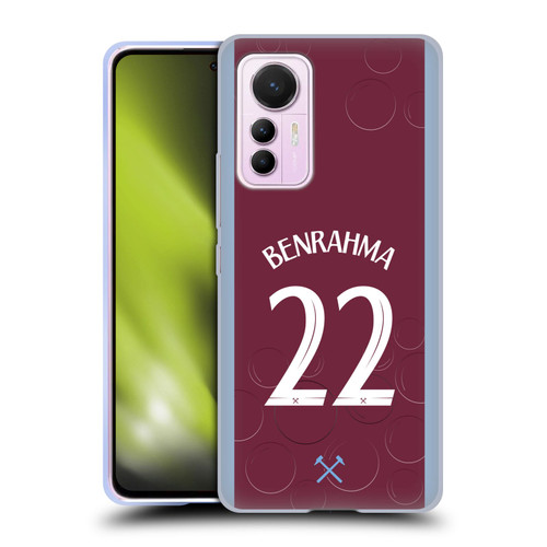 West Ham United FC 2023/24 Players Home Kit Saïd Benrahma Soft Gel Case for Xiaomi 12 Lite
