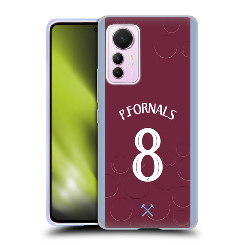 West Ham United FC 2023/24 Players Home Kit Pablo Fornals Soft Gel Case for Xiaomi 12 Lite