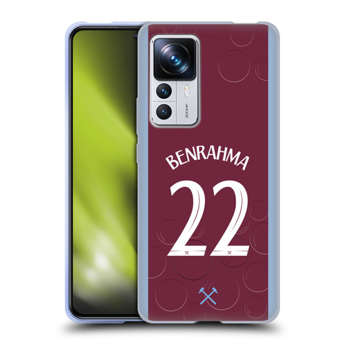 West Ham United FC 2023/24 Players Home Kit Saïd Benrahma Soft Gel Case for Xiaomi 12T Pro