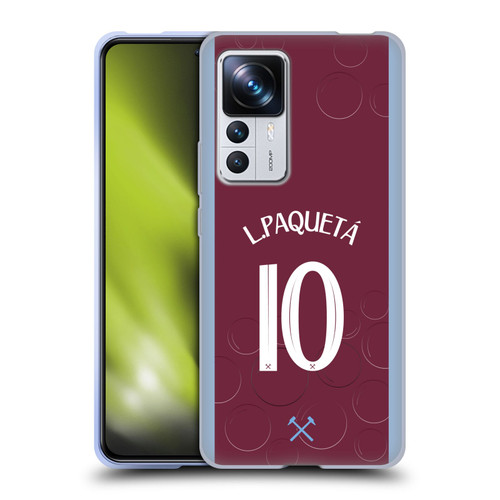 West Ham United FC 2023/24 Players Home Kit Lucas Paquetá Soft Gel Case for Xiaomi 12T Pro