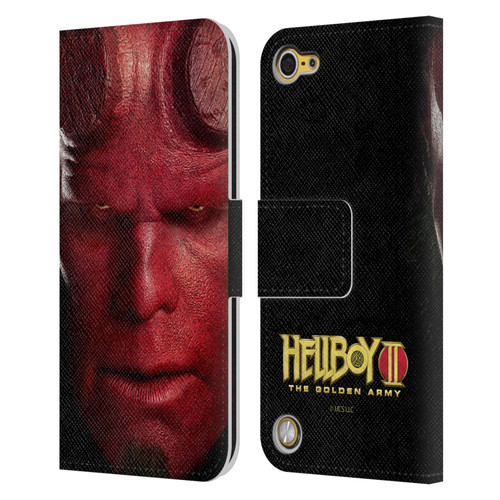 Hellboy II Graphics Face Portrait Leather Book Wallet Case Cover For Apple iPod Touch 5G 5th Gen