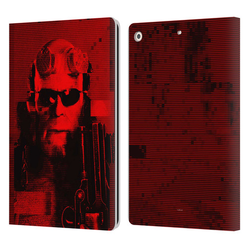 Hellboy II Graphics Portrait Sunglasses Leather Book Wallet Case Cover For Apple iPad 10.2 2019/2020/2021