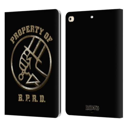 Hellboy II Graphics Property of BPRD Leather Book Wallet Case Cover For Apple iPad 9.7 2017 / iPad 9.7 2018