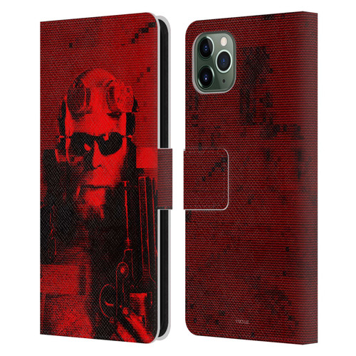 Hellboy II Graphics Portrait Sunglasses Leather Book Wallet Case Cover For Apple iPhone 11 Pro Max