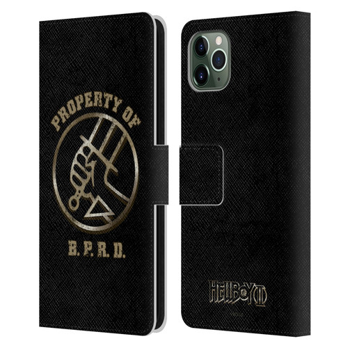 Hellboy II Graphics Property of BPRD Leather Book Wallet Case Cover For Apple iPhone 11 Pro Max