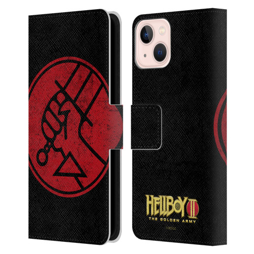 Hellboy II Graphics BPRD Distressed Leather Book Wallet Case Cover For Apple iPhone 13