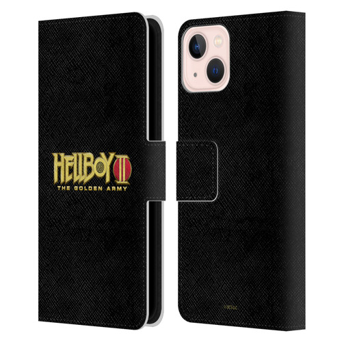 Hellboy II Graphics Logo Leather Book Wallet Case Cover For Apple iPhone 13