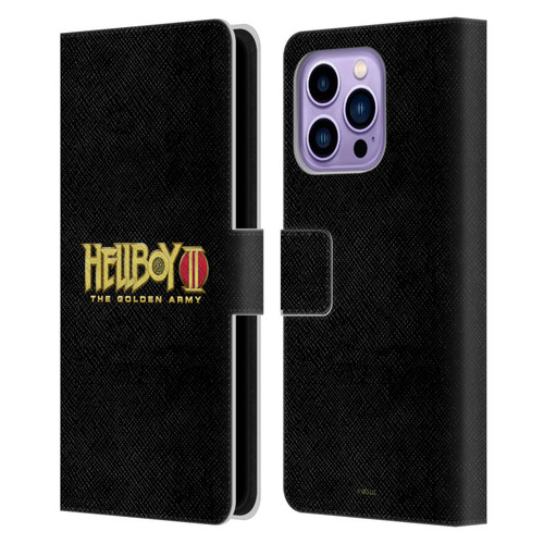 Hellboy II Graphics Logo Leather Book Wallet Case Cover For Apple iPhone 14 Pro Max