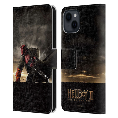 Hellboy II Graphics Key Art Poster Leather Book Wallet Case Cover For Apple iPhone 15
