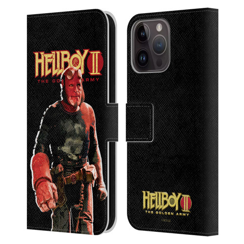Hellboy II Graphics The Samaritan Leather Book Wallet Case Cover For Apple iPhone 15 Pro Max