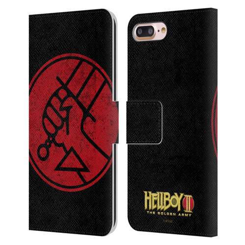 Hellboy II Graphics BPRD Distressed Leather Book Wallet Case Cover For Apple iPhone 7 Plus / iPhone 8 Plus