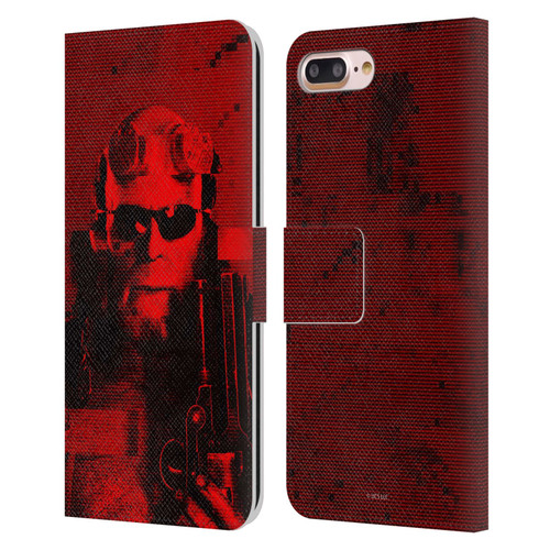Hellboy II Graphics Portrait Sunglasses Leather Book Wallet Case Cover For Apple iPhone 7 Plus / iPhone 8 Plus
