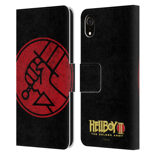 Hellboy II Graphics BPRD Distressed Leather Book Wallet Case Cover For Apple iPhone XR