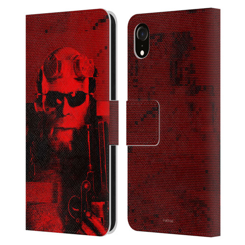 Hellboy II Graphics Portrait Sunglasses Leather Book Wallet Case Cover For Apple iPhone XR