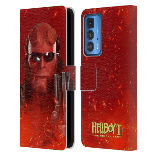 Hellboy II Graphics Right Hand of Doom Leather Book Wallet Case Cover For Motorola Edge (2022)