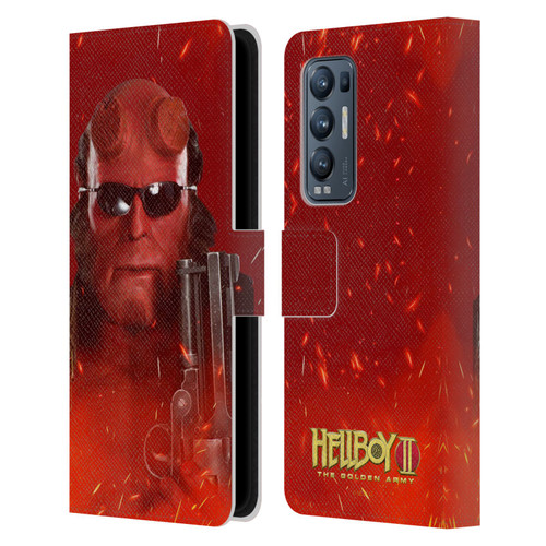 Hellboy II Graphics Right Hand of Doom Leather Book Wallet Case Cover For OPPO Find X3 Neo / Reno5 Pro+ 5G