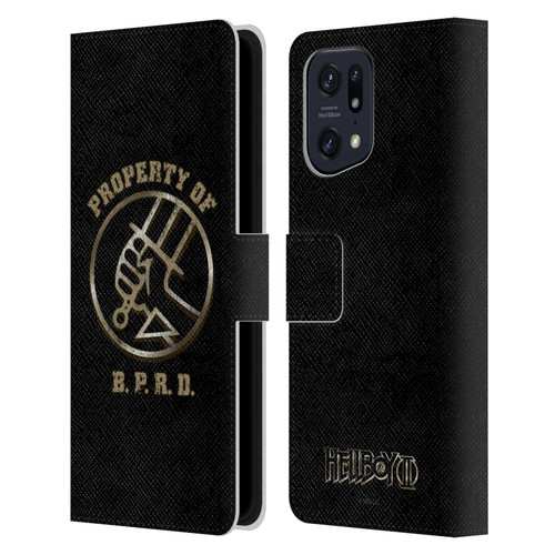 Hellboy II Graphics Property of BPRD Leather Book Wallet Case Cover For OPPO Find X5