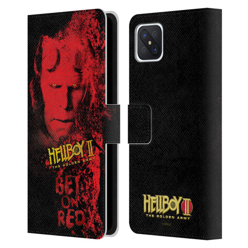 Hellboy II Graphics Bet On Red Leather Book Wallet Case Cover For OPPO Reno4 Z 5G