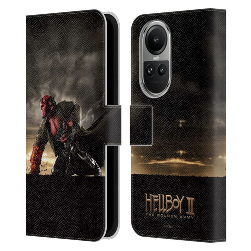 Hellboy II Graphics Key Art Poster Leather Book Wallet Case Cover For OPPO Reno10 5G / Reno10 Pro 5G