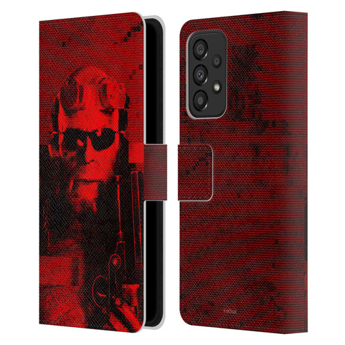 Hellboy II Graphics Portrait Sunglasses Leather Book Wallet Case Cover For Samsung Galaxy A33 5G (2022)