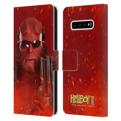 Hellboy II Graphics Right Hand of Doom Leather Book Wallet Case Cover For Samsung Galaxy S10+ / S10 Plus