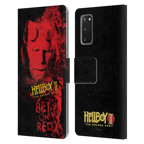 Hellboy II Graphics Bet On Red Leather Book Wallet Case Cover For Samsung Galaxy S20 / S20 5G