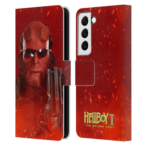 Hellboy II Graphics Right Hand of Doom Leather Book Wallet Case Cover For Samsung Galaxy S22 5G