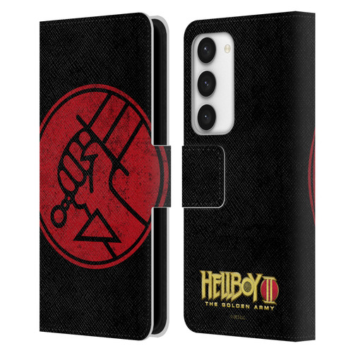 Hellboy II Graphics BPRD Distressed Leather Book Wallet Case Cover For Samsung Galaxy S23 5G