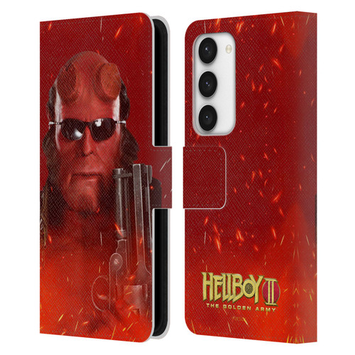 Hellboy II Graphics Right Hand of Doom Leather Book Wallet Case Cover For Samsung Galaxy S23 5G