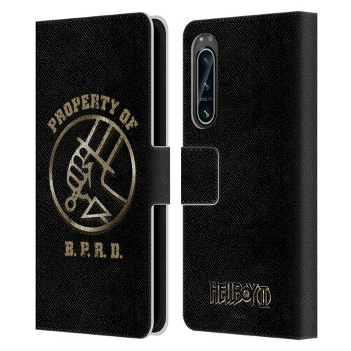 Hellboy II Graphics Property of BPRD Leather Book Wallet Case Cover For Sony Xperia 5 IV