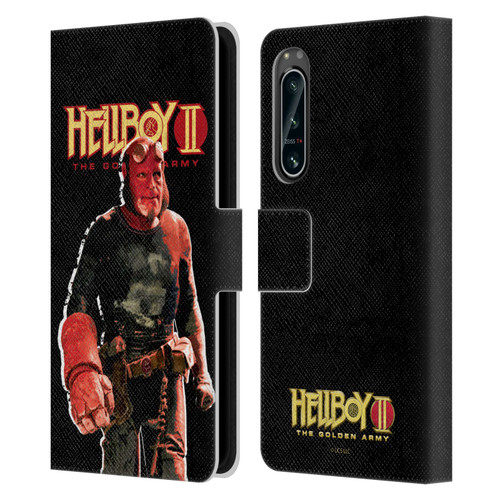 Hellboy II Graphics The Samaritan Leather Book Wallet Case Cover For Sony Xperia 5 IV