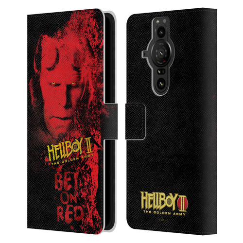 Hellboy II Graphics Bet On Red Leather Book Wallet Case Cover For Sony Xperia Pro-I
